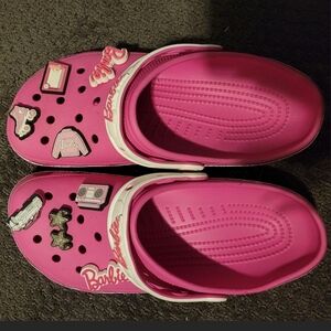 Barbie Pink and White Slippers with Comfort Design